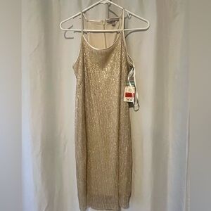 Stunning Gold Sequin Midi Dress